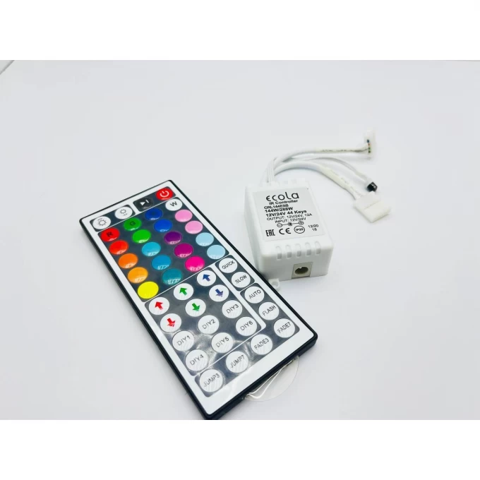 Контроллер ECOLA LED STRIP RGB IR CONTROLLER с инфракрасным пультом управления CRL144ESB Контроллер ECOLA LED STRIP RGB IR CONTROLLER с инфракрасным пультом управления CRL144ESB