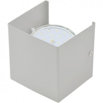 Светильник ECOLA GX53-N51 настенный бра прямоугольный серый 1* GX53 100х100х90 (1 из цв. уп. по 2)