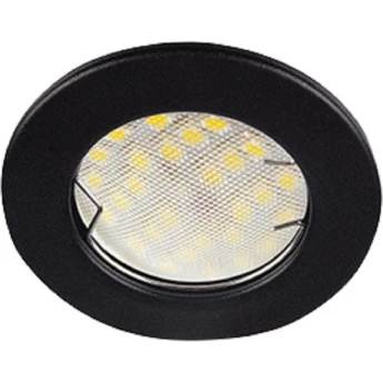 Светильник ECOLA LIGHT MR16 DL90 GU5.3 встр. плоский черный матовый 30x80 (кd74)