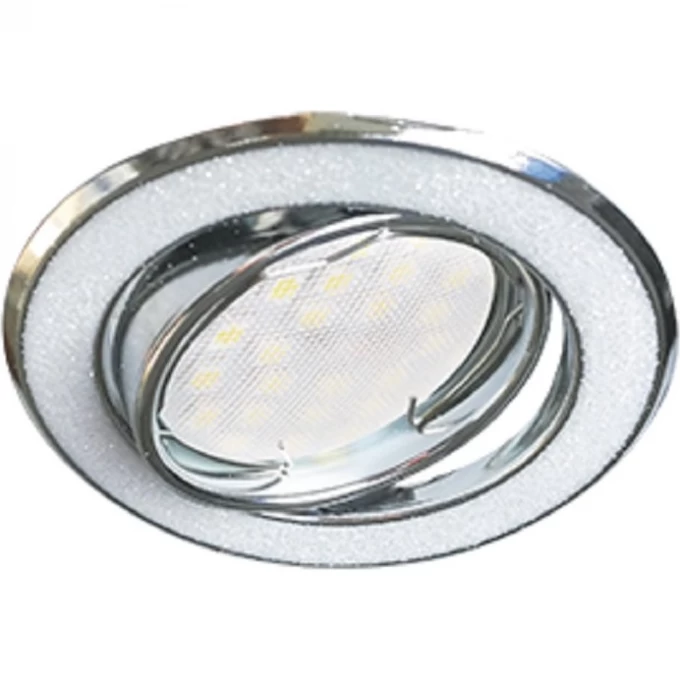 Светильник ECOLA MR16 DL39S GU5.3 встр. поворотный Круг под стеклом Белый блеск/Хром 26x94 FW1624EFY Светильник ECOLA MR16 DL39S GU5.3 встр. поворотный Круг под стеклом Белый блеск/Хром 26x94 FW1624EFY