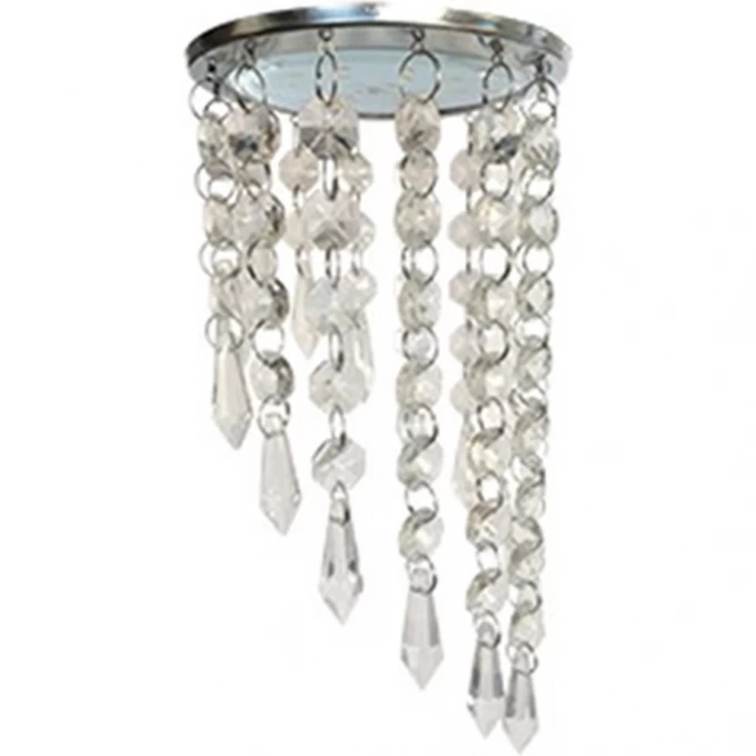 Встраиваемый светильник ECOLA GX53 H4 5343 GLASS прозрачный, хром FT53RVECB